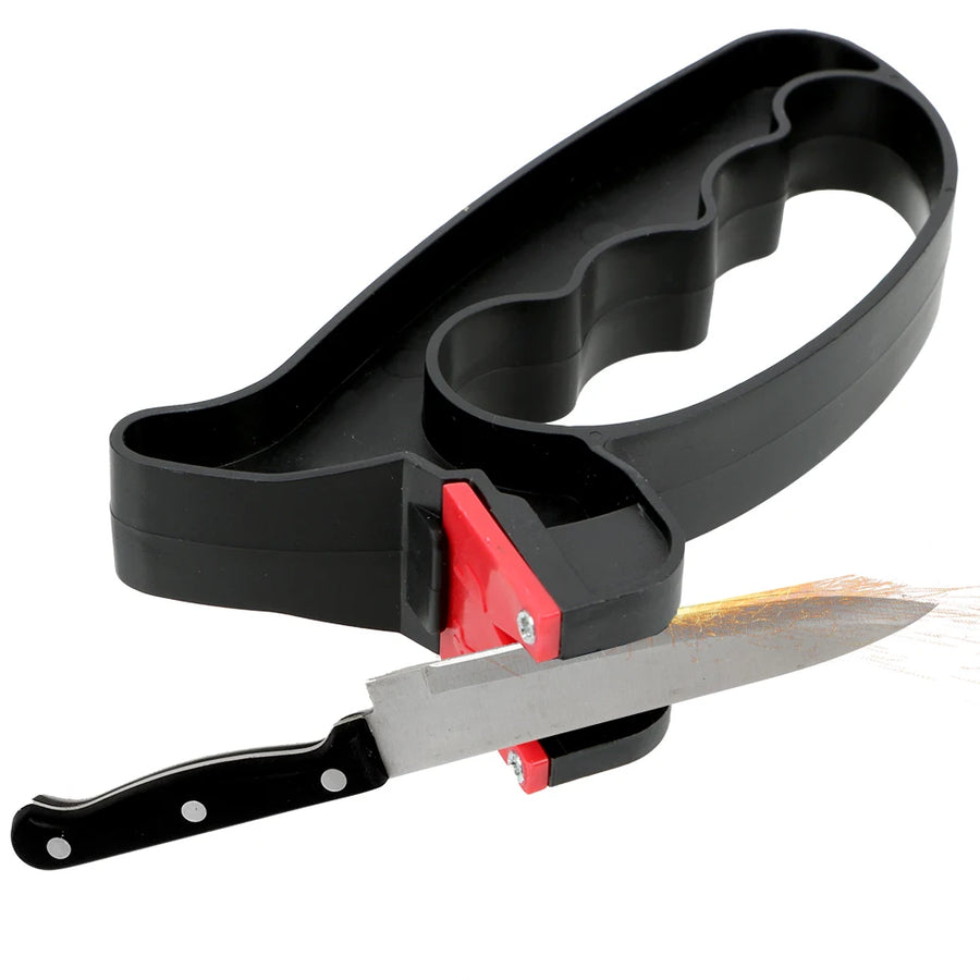 Knife Sharpener Gadgets Convenient Grindstone Handheld Scissor Blade Sharpening Kitchen Tools 2 In 1