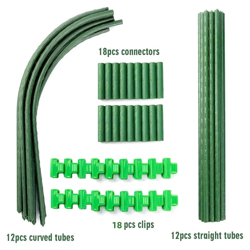 VELIF-Garden Arch Kit-For Vegetable For Raised Beds-Row Cover Greenhouse Garden Fabric-Easy Setup