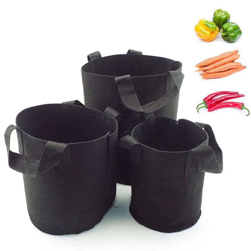 2/3/6 Tall Gallon garden pots planters grow bags nursery plant pots fabric vegetable for jardim nursery growing supplies tools D