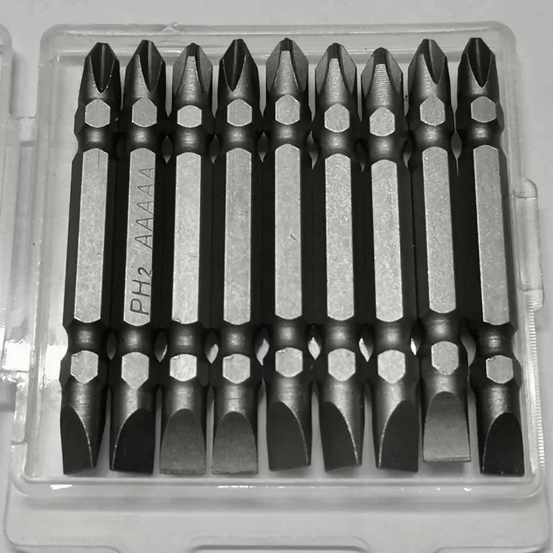 Screwdriver Bits Set 65mm PH2 Anti-slip with Magnetic 1/4" Hex Shank Fits Hand Electric Drill Driver Hand Tools