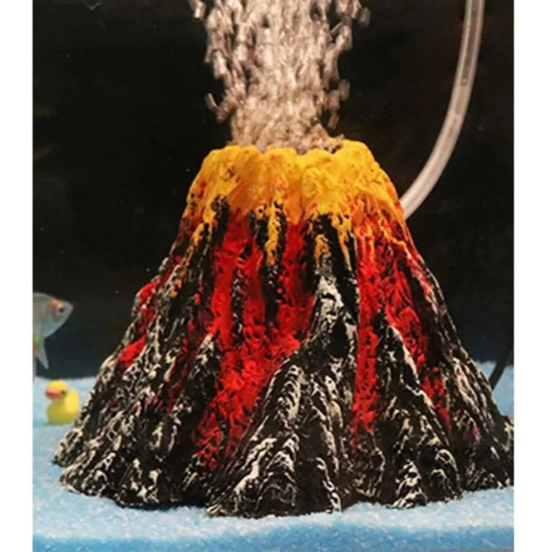 Aquarium Accessories Resin Crafts Simulation Artificial Volcano Rockery Fish Tank Decor Pet Supplies Ornament Home Decoration