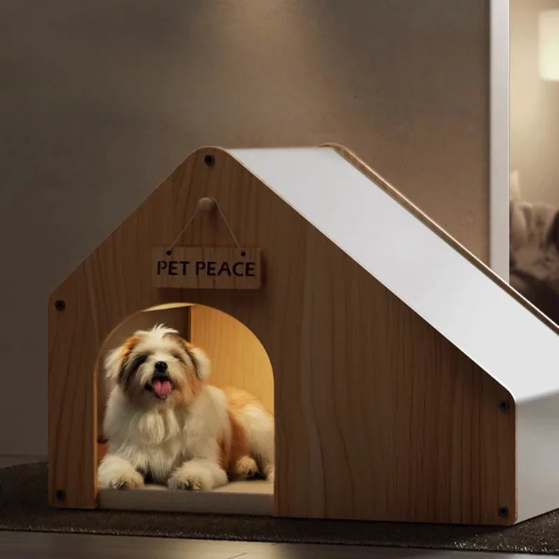 Solid Wood Cat Bed Large Space Enclosed Bed Cats Moisture-proof and Waterproof Cat's House Durable Cat Accessories Products