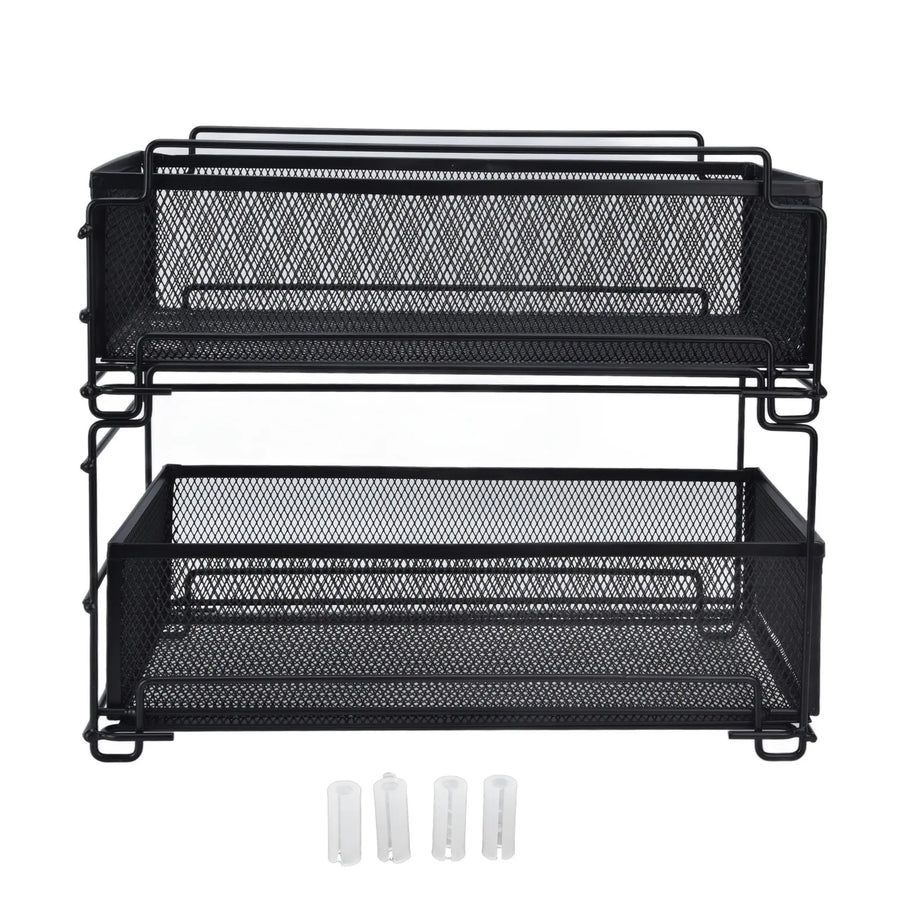 Kitchen Storage Drawer Basket Rack Kitchen Shelf Sliding Under Sink Drawer Multi Functional Shelf Desk Cabinet Organizer