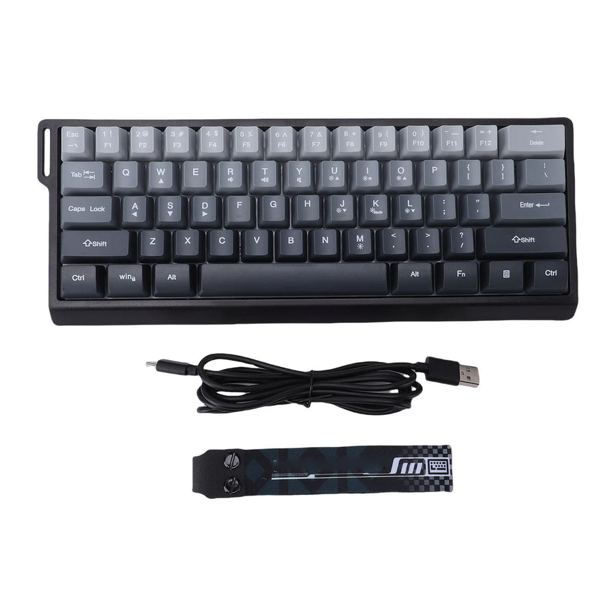 61 Keys Wired Gaming Keyboard 60 Percent RGB Backlit Compact Gaming Keyboard with Lanyard for Laptop PC 61 Keys Gaming Keyboard