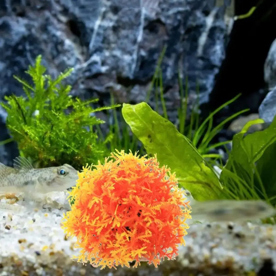 Fish Tank Accessories Simulation Aquatic Plants Ball Plastic Realistic Water Grass Ball 9cm Artificial Water Plants Aquarium