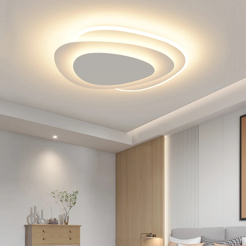 2025 New Arrival: Minimalist Oval Smart Ceiling Light | Artistic Lighting for Living Room & Master Bedroom