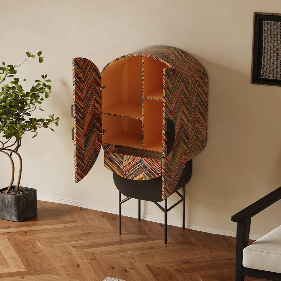 Living Room Against Wall Tall Chest of Drawers Art Display Cabinet Designer Model Entryway Cabinet