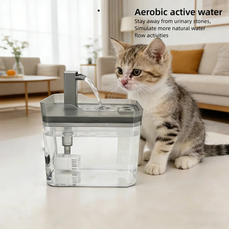 1.5L Cat Water Fountain Auto Filter Pet Water Dispenser USB Live Water Circulation Automatic Drinking Fountain for Cats and Pets