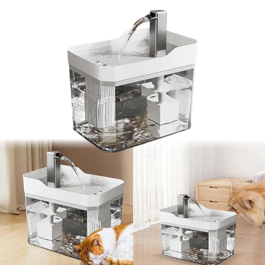 Cat Water Fountain with Quiet Pump Auto Filter USB Anti-Dry Burning Dog Water Dispenser Cat Fountain for Cats Indoor