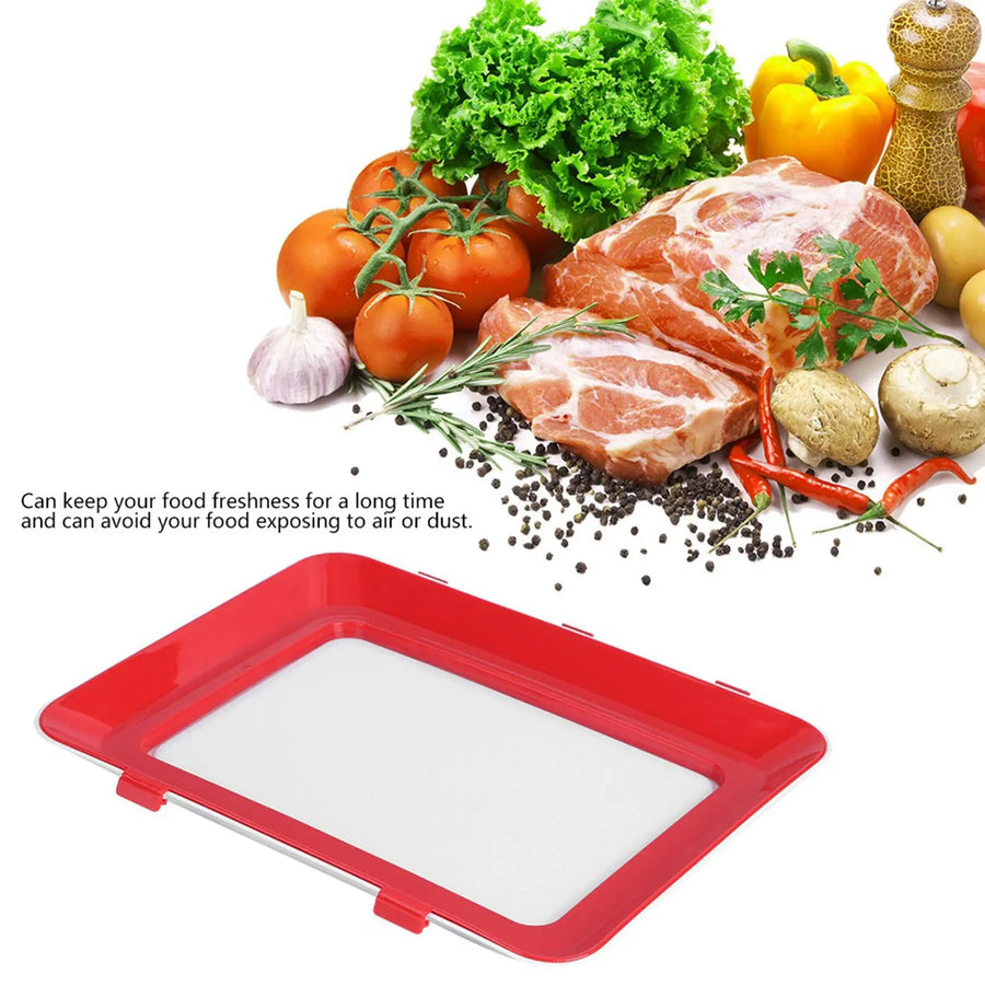 Food Preservation Tray Reusable Stacking Food Storage Trays With Seal Buckles for Storing Meal Fruits Vegetables Meat Leftovers