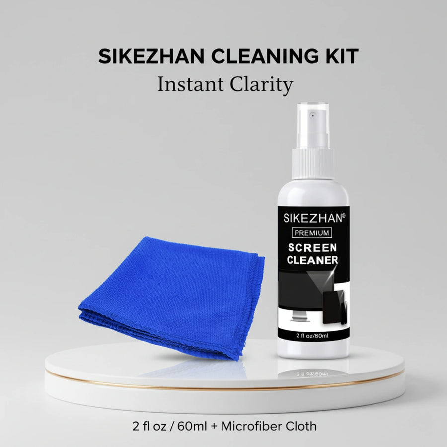 Streak-Free Screen Cleaner Spray Kit & Microfiber Cloth for Smart TV LCD LED OLED Monitor Laptop Tablet IPad Car Cleaning 60ml