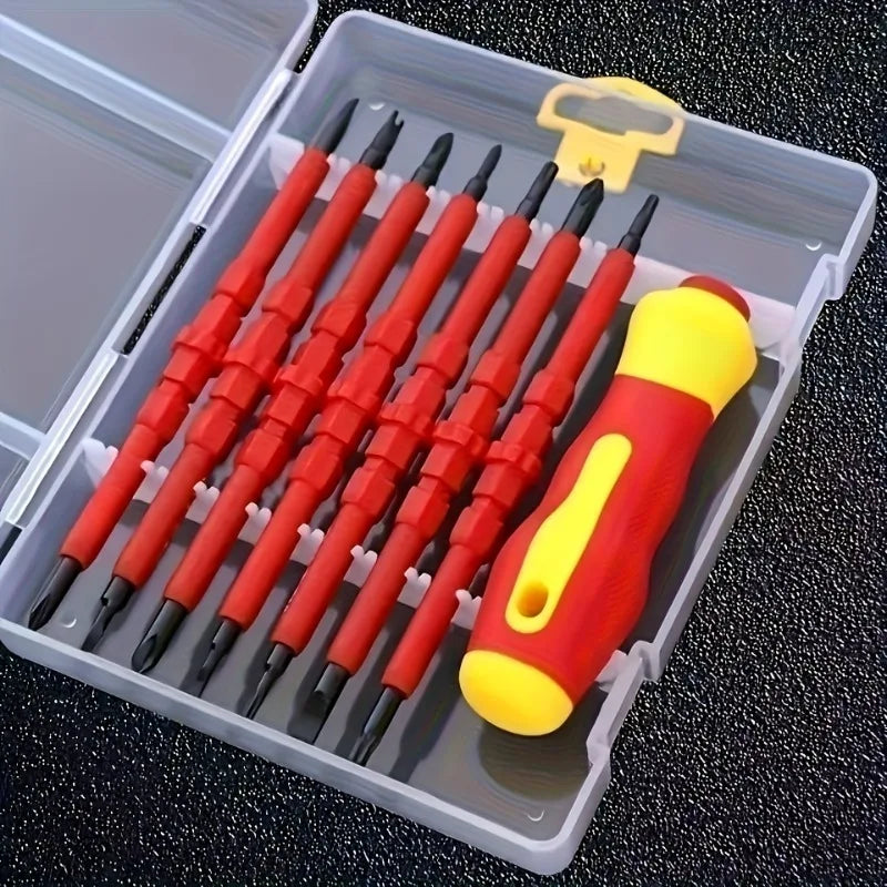 7-in-1 Multi-functional Electrician Screwdriver Set, Dual-purpose Multi-size Tool Kit, Metal, No Power Required, Screwd Set