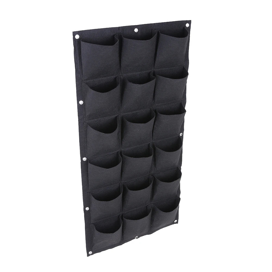 Garden Green Wall 18 Pockets Planting Bag Vertical Wall Planter Garden Balcony Plant Grow Bag Gardening Accessory Herb