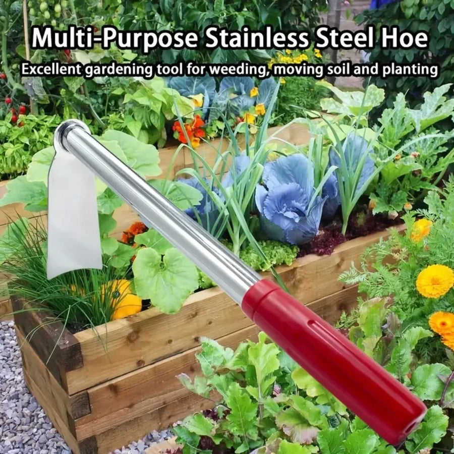 Digging Tools Manual Gardening Hoe Stainless Steel Multi-Purpose Weeding Hoe Anti-Rust Agriculture Tools Garden Yard Farm