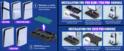 for PlayStation 5 Console Cooling Station With Dual Controller Charging Station for PS5/PS4/Slim/Pro Charger Built-in