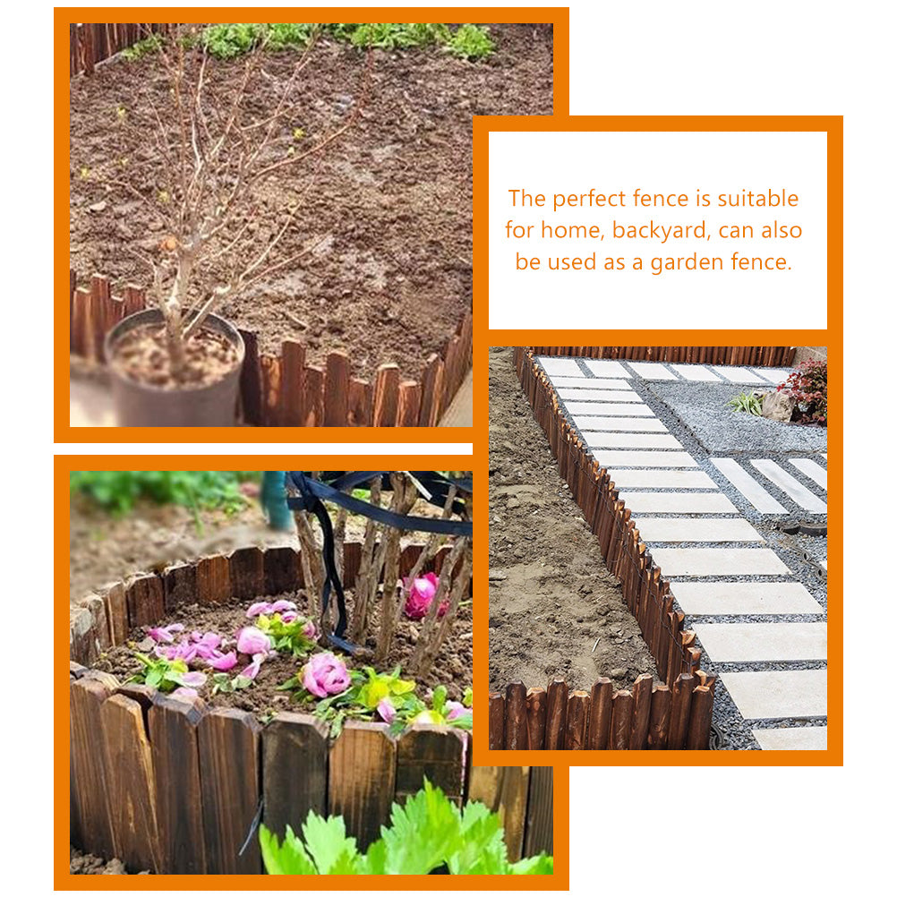 Vegetable Field Fence Edging for Garden Gardening Decorative Wood Landscape Courtyard Border Picket
