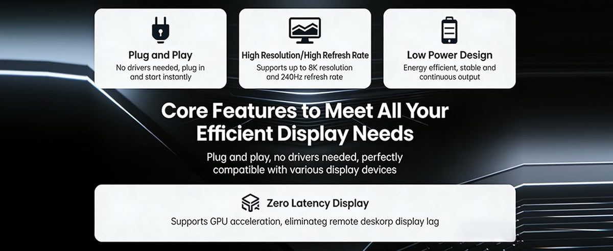 8K HDMI Dummy Plug - New-Generation EDID Emulator, Headless HDMI Dongle, Supports 7680x4320 RGB  for Gaming & Remote Access