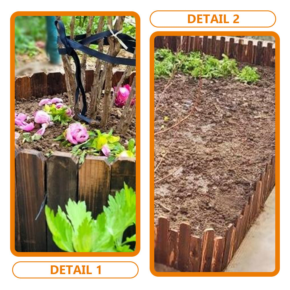 Vegetable Field Fence Edging for Garden Gardening Decorative Wood Landscape Courtyard Border Picket