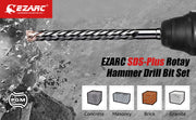 EZARC Masonry Drill Bit 5PC SDS-Plus Hammer Drill Bits 4-Cutter Carbide Tips for Reinforced Concrete, Masonry Marble Brick Tile