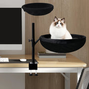 Cat Bed for Desk Modern with 2 Washable Mat for Furniture Living Room Indoor Desk Mount Perch 360 Degree Rotatable Indoor Cats
