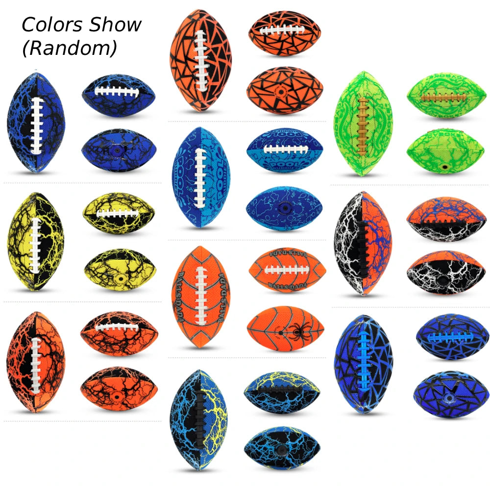 Rugby Ball Equipment Water Football for Beach for Competition Game Playing machine Stitched Soft water resistant Color Random