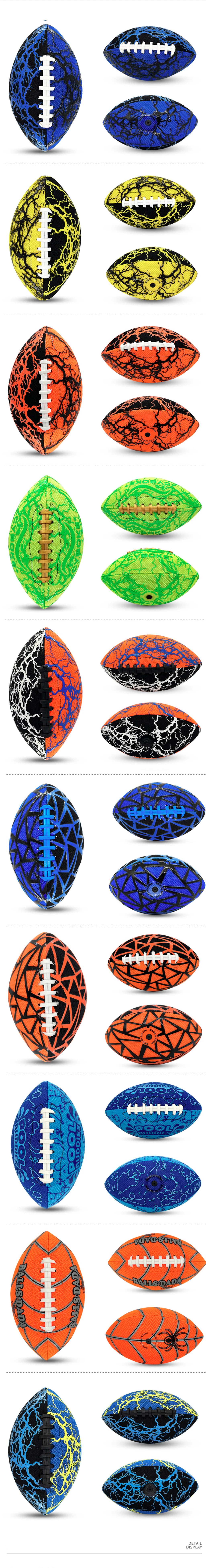 Rugby Ball Equipment Water Football for Beach for Competition Game Playing machine Stitched Soft water resistant Color Random