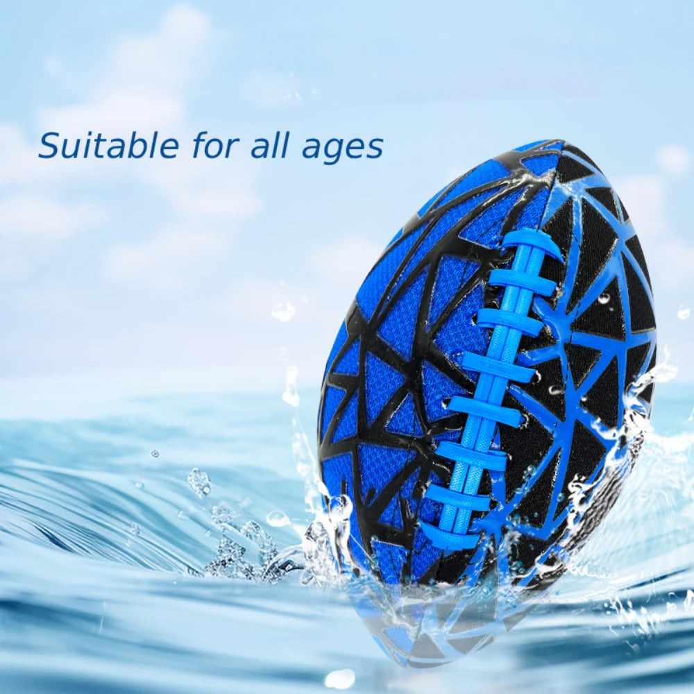 Rugby Ball Equipment Water Football for Beach for Competition Game Playing machine Stitched Soft water resistant Color Random