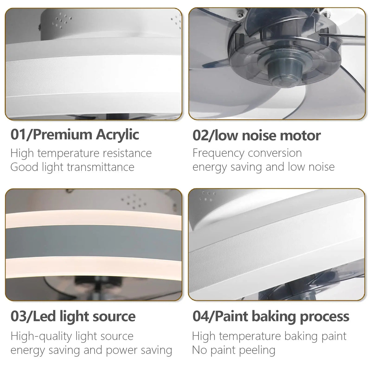 IRALAN Smart Ceiling Fan With Lights Remote Control Bedroom Decor Ventilator Lamp 6-speed wind speed led Circulator fan light