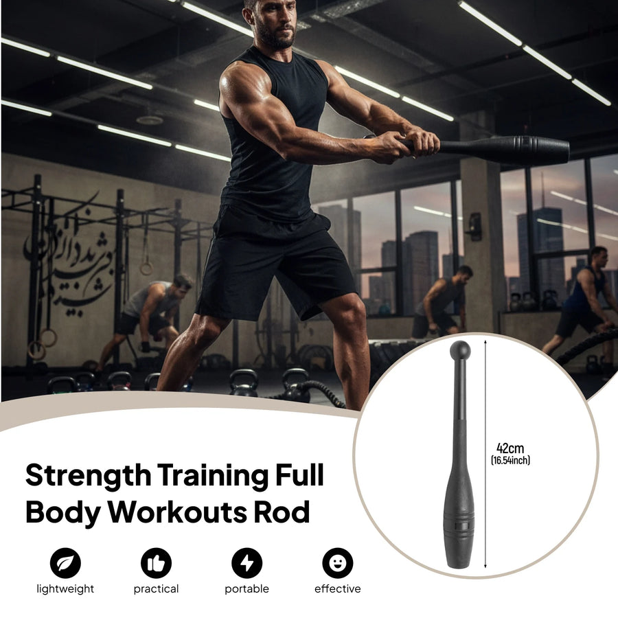 Indian Clubs Workout Bars Full Body Workouts Rod Fitness Equipment Functional Grip for Muscle Building Workout Strength