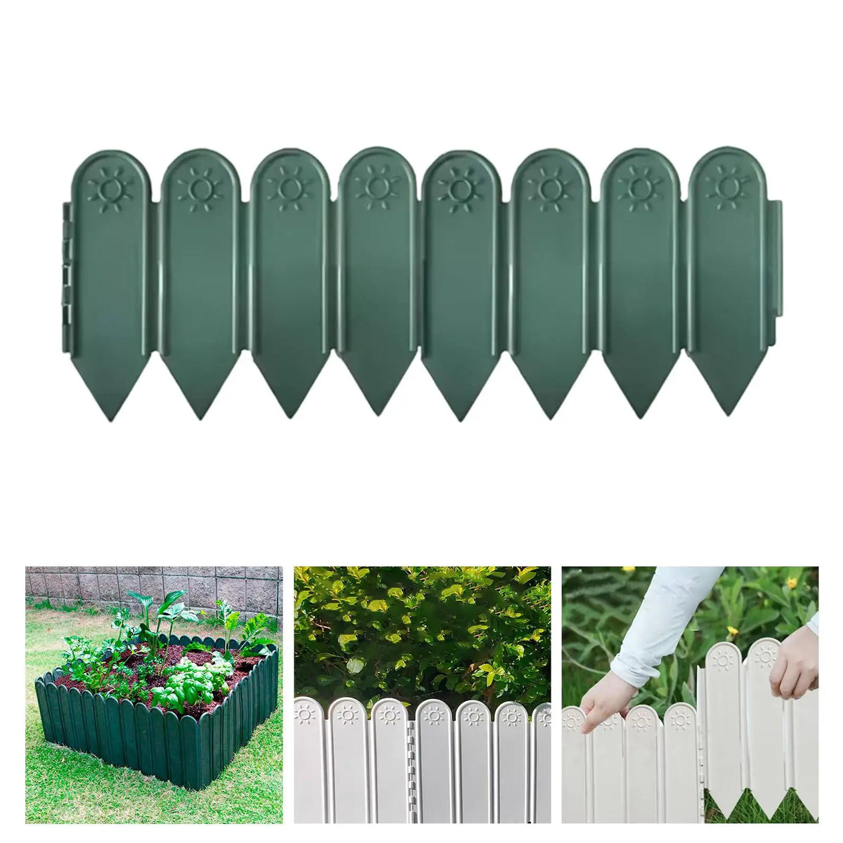 Garden Fence Border with Stake Outside Fence Ornament Lightweight Decorative for Fence/Border Flower Bed Edging Yard Flower Lawn