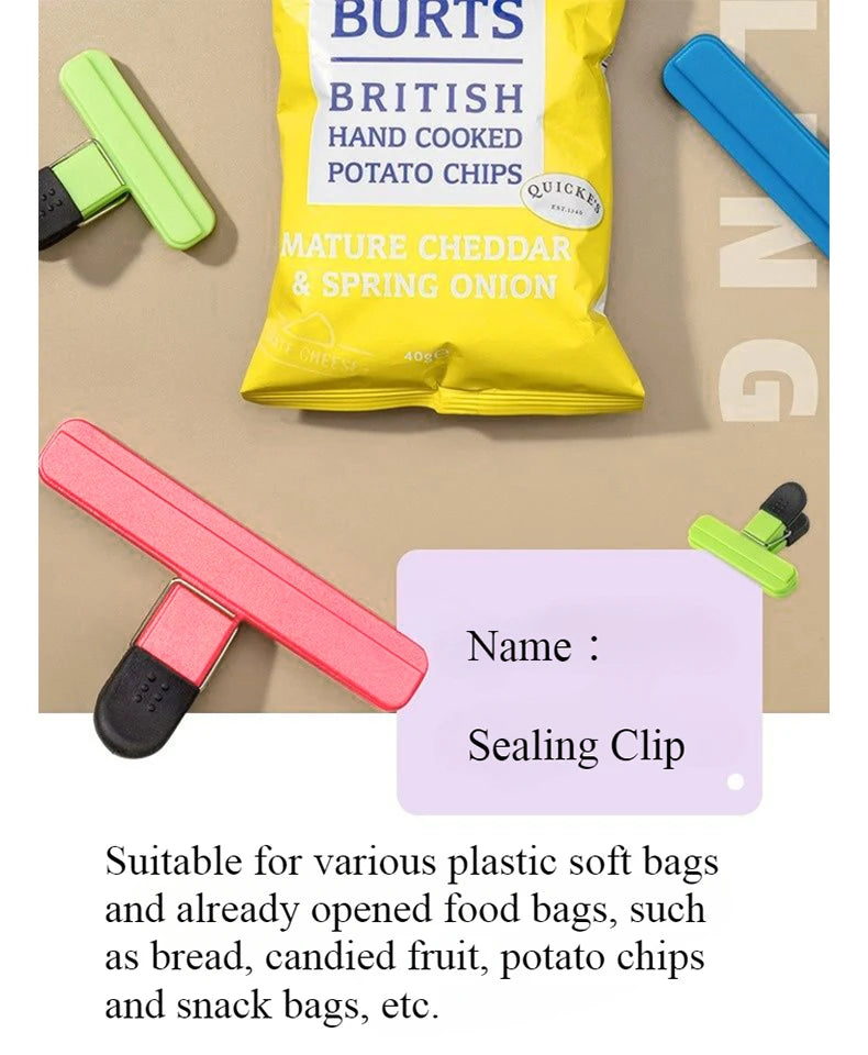 Kitchen Accessories T-Shaped Food Packaging Leak-Proof Moisture-Proof Plastic Bag Strong Sealing Clip Kitchen Gadgets