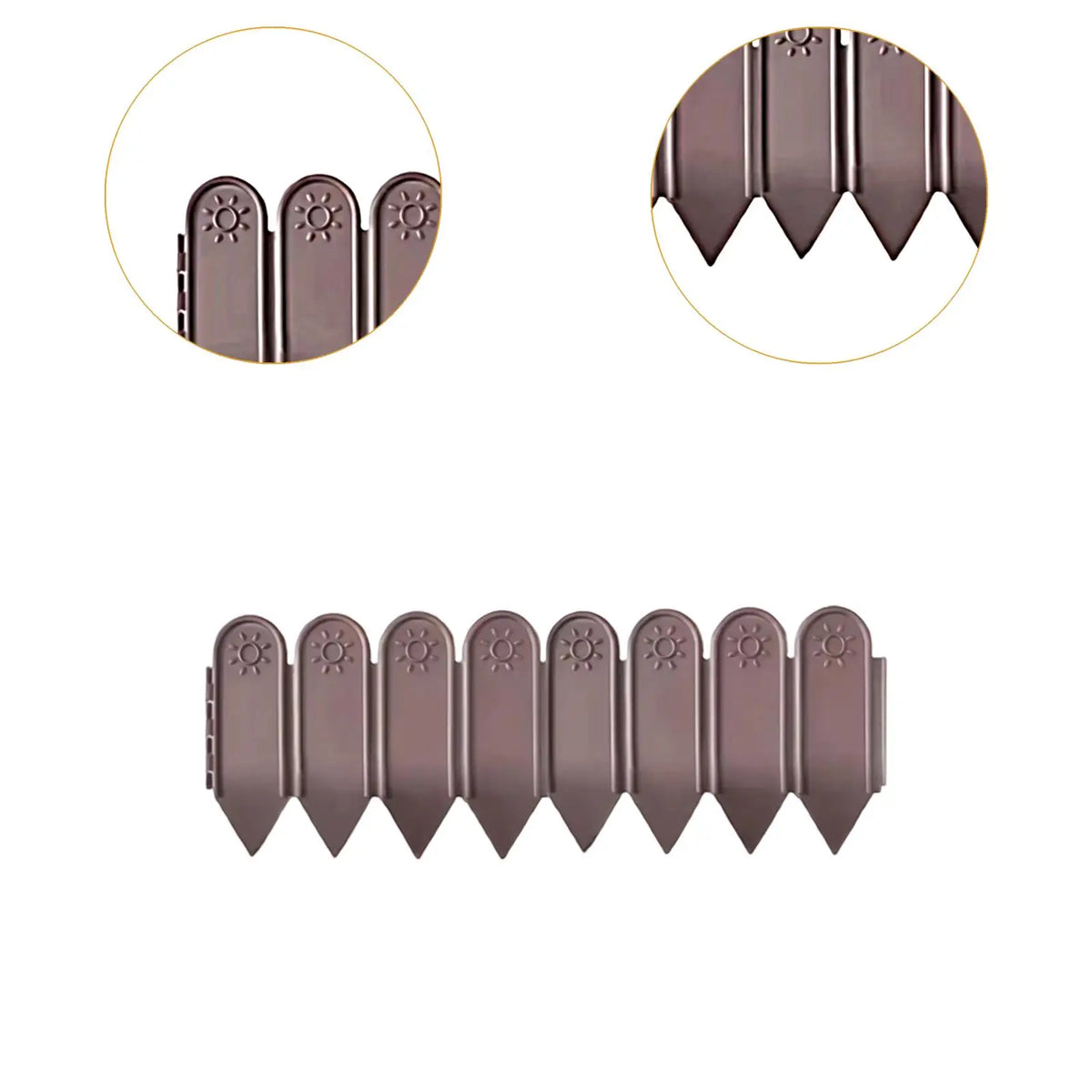 Garden Fence Border with Stake Outside Fence Ornament Lightweight Decorative for Fence/Border Flower Bed Edging Yard Flower Lawn