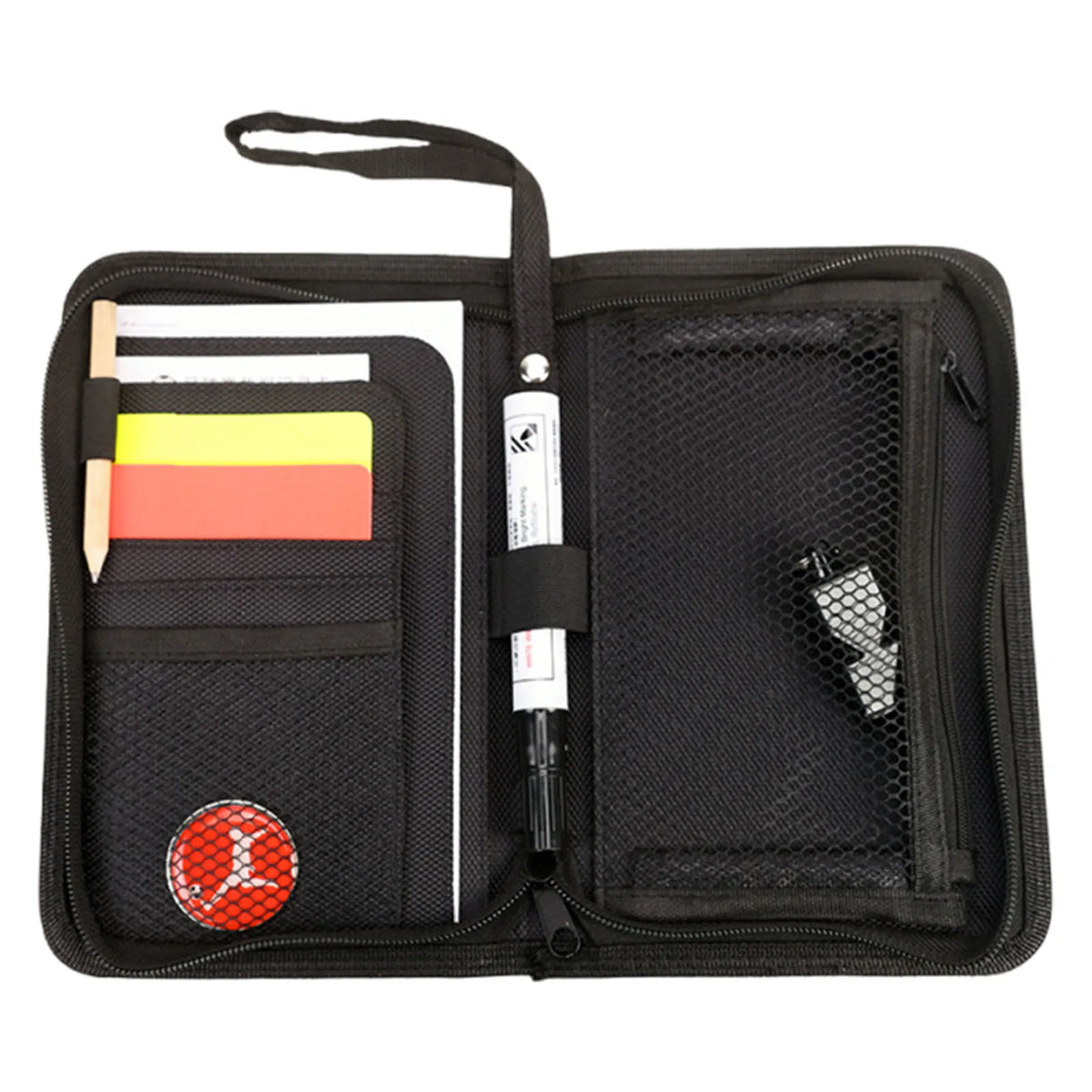 Professional Football Referee Bag With Red Yellow Card,Toss Tool,Record Card,Pen Soccer Wallet Set Kit Referee Equipment