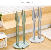 Kitchen Glove Drying Rack with Drainage Base Rubber Glove Holder and Towel Storage Box Plastic Kitchen Sink Accessories