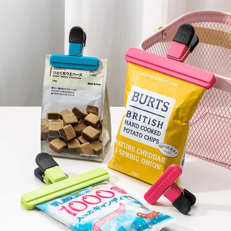 Kitchen Accessories T-Shaped Food Packaging Leak-Proof Moisture-Proof Plastic Bag Strong Sealing Clip Kitchen Gadgets