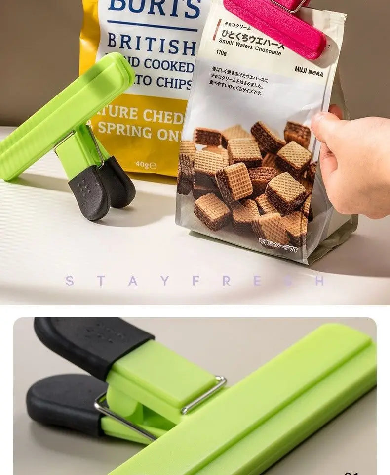 Kitchen Accessories T-Shaped Food Packaging Leak-Proof Moisture-Proof Plastic Bag Strong Sealing Clip Kitchen Gadgets