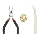 8pcs/set Jewelry Making Tool Kits Pliers Set With Round Nose Plier Side Cutting Pliers Wire Cutter Scissor Beading Tweezers