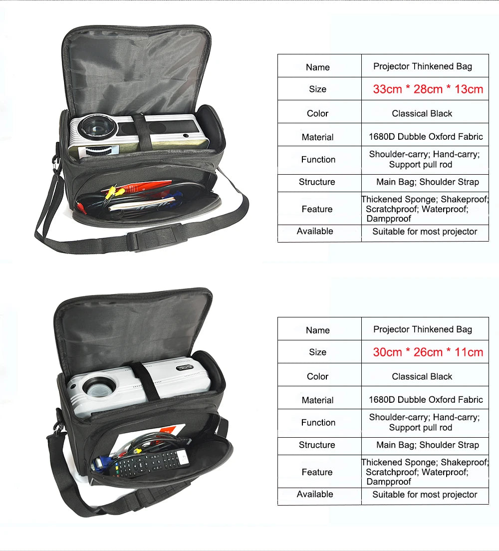 Everycom Projector accessories durable multi-function black bag for Xgimi h1 h2 yg300 yg400 c80 jmgo GP70 uc46 accesorios