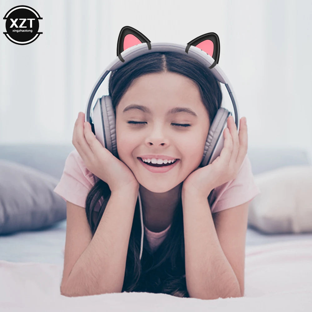 Cute Headphones Accessories Cat Ear Suitable for Headphone Gaming Headsets Attachment Stereo Headset Decoration