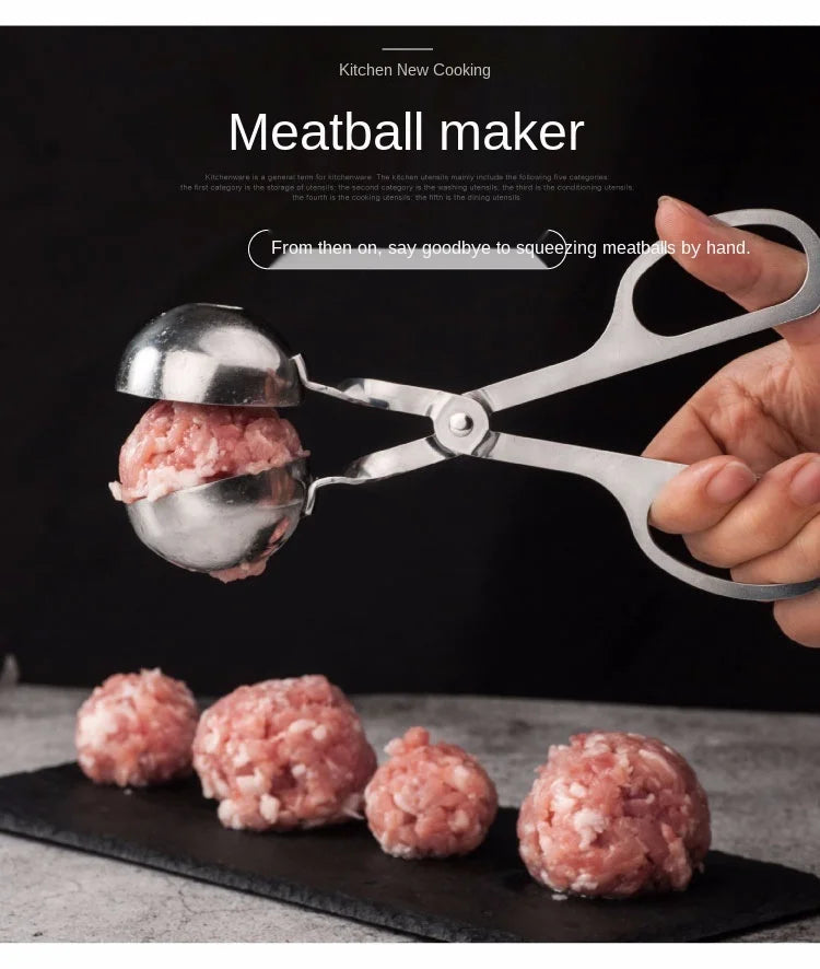 Kitchen Accessories Gadgets - Meatball Maker Clip, Fish Ball, Rice Ball Making Mold Form Tool, Stainless Steel Cuisine