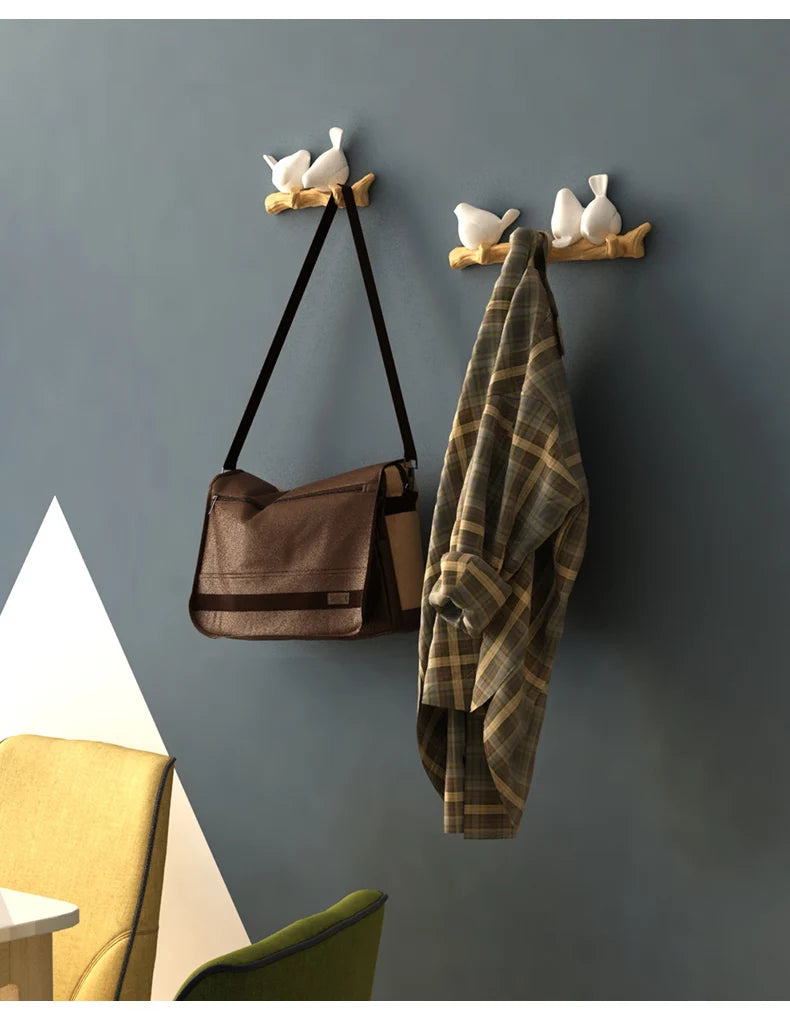 Wall Decorations Home Accessories Living Room Hanger Resin Bird Key Kitchen Coat Clothes Towel Hooks Hat Handbag Holder W