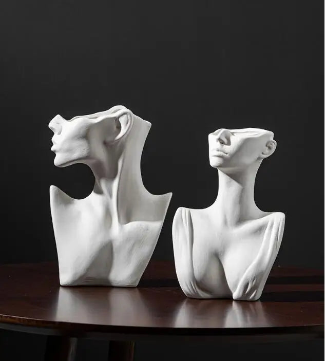 Ceramic Dried Flower Vase Home Art Deco Vase Nordic White Handicraft Decoration Living Room Desktop Flower Arrangement Vase