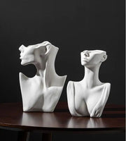 Ceramic Dried Flower Vase Home Art Deco Vase Nordic White Handicraft Decoration Living Room Desktop Flower Arrangement Vase