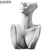 Ceramic Dried Flower Vase Home Art Deco Vase Nordic White Handicraft Decoration Living Room Desktop Flower Arrangement Vase