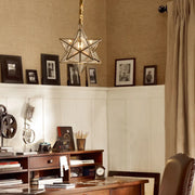 Simple bedroom living room bar balcony creative personality corridor glass/copper star chandelier lamps
