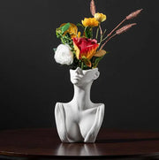 Ceramic Dried Flower Vase Home Art Deco Vase Nordic White Handicraft Decoration Living Room Desktop Flower Arrangement Vase