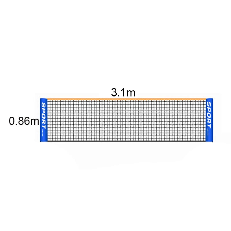 3.1m/4.1m/5.1m/6.1m Portable Standard Tennis Practice Net Adults Kids Indoor Outdoor Tennis Ball Sport Accessories Badminton Net