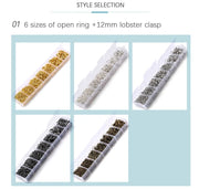 A Set Jewelry Findings Tool Set Open Jump Rings,Jewelry Pliers, Lobster Clasps hooks, jewelry tweezers Jewelry Making Supplies