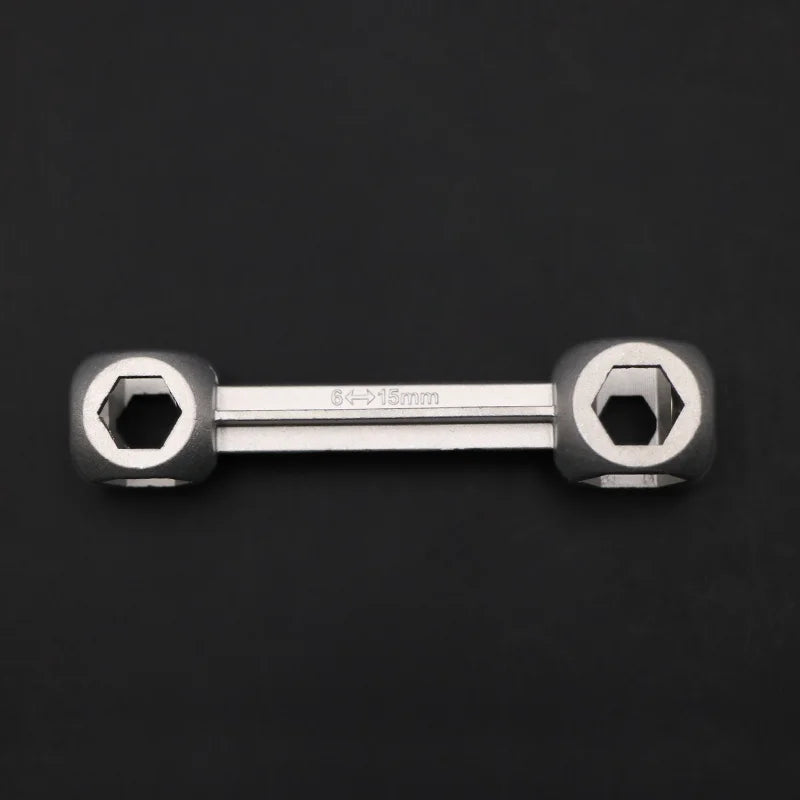 Bike Hexagon Wrench Portable Durable Hand Tool Small Bone Type Wrench Cycling Multi Repair Tool  6-15mm With 10 Hex Holes