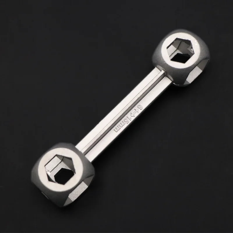 Bike Hexagon Wrench Portable Durable Hand Tool Small Bone Type Wrench Cycling Multi Repair Tool  6-15mm With 10 Hex Holes
